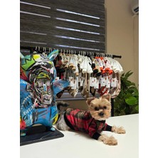 Kırmızı Ekose Desenli Köpek Kıyafeti-Classic Plaid Shirt Xl