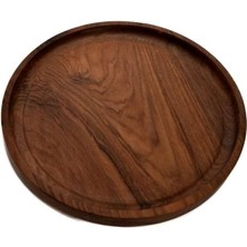 Liora Yuvarlak Ahşap Tepsi