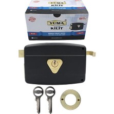 Aesco Yuma YM-600 Kilit Yuma Tirajlı Kilit Oval Karşılıksız Siyah - Lisinya