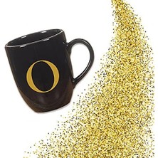 Nexa O Harfli Siyah Kupa Bardak Kahve Kupası Kupa Bardak Kahve Fincanı