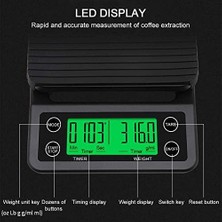 Nexa 3 kg Zaman Ayarlı Hassas Kahve Terazisi Tartı 0.1gr Hassasiyet