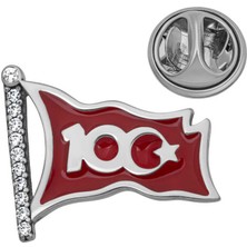 Tienda Elegante Gümüş Ay Yıldız 100.Yıl Rozet