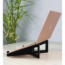 Liora Bk Taşınabilir Siyah Ahşap Notebook Laptop Standı