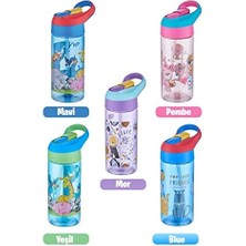 Liora 500ML Tritan Kalın Pipetli Çocuk Okul Su Matarası Mavi