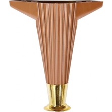 Shopwave 15CM - Kahverengi - Gold Uçlu  Plastik Mobilya - Koltuk Ayak (5047)