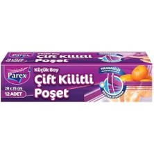 Nexa Çift Fermuarlı Kilitli Torbalar Küçük Boy 14 Çanta (20 x 25 Cm)