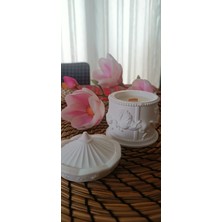 Ly Atölyesi Atlıkarınca Mum – El Yapımı Alçı Kapaklı Dekoratif Mum – 130 G Doğal Soya, Kokusuz – Hediye Için