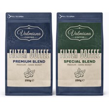 Valmiona Öğütülmüş Filtre Kahve Ikili Set – Premium Blend & Special Blend 2X250G
