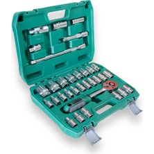 Aesco 32 Parça Profesyonel Lokma Takımı 1/2 Cr-V Çeliği (32 Parça) ( Lisinya )