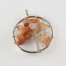 Zero Land Matrixzn Akik Doğaltaş Kolye Ucu - Kahverengi