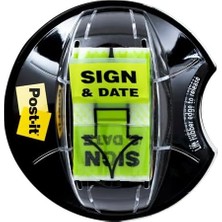 Nexa "sign And Date" Bayrakları, 200/MASA Kavrama Dispenseri, 1 Dispenser/paket, 1 "geniş, Parlak Yeşil (680-HVSD)