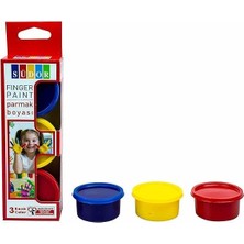 Liora Sudor Parmak Boyası, 3 Renk Set, Kırmızı-Sarı-Mavi, Çocuklar Için