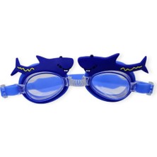 Aesco Çocuk Yüzücü Gözlüğü Silikon Taşıma Çantalı Köpek Balığı - 9014 (Lisinya)