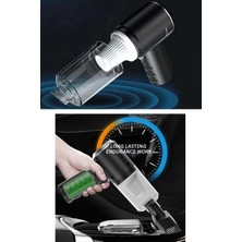 Aesco Mini Vakumlu Araç Süpürgesi El Süpürgesi Şarjlı Çok Fonksiyonlu Ev Aleti ( Lisinya )