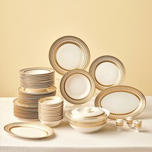 Emsan Empire Bone Imperial 55 Parça 12 Kişilik Yemek Takımı Gold