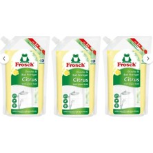 Frosch Citrus Limonlu Banyo ve Duş Temizleyici Jel 950 ml x 3 Adet, Kireç Karşıtı, Vegan