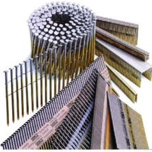 Liora Grip Guard GR408HG1M 21 Derece Plastik Şerit Yuvarlak Başlı Dış Galvanizli Sıralı Çerçeve Çivileri, 7,62 cm x 0,32 cm