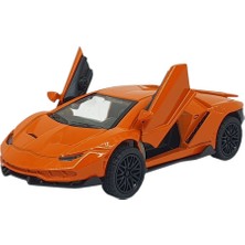 Aesco Çek Bırak Metal Arabalar 13 cm - SR2213- Turuncu (Lisinya)