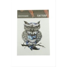 Zero Land Matrixzn Baykuş Tattoo Dövme Sticker - Beyaz