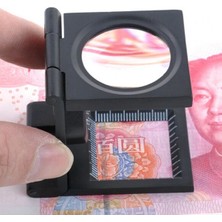 Aesco -25X25 mm Full Çelik Kaplı Katlamalı Büyüteç TH-9005B ( Lisinya )
