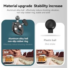 Nexa Motosiklet Gidonu Bisiklet Montaj Kelepçeleri Için Hero 13 12 11 10 9 Djı Osmo Action 5 Pro 4 3,360° Çift Top Başlı Kelepçe Tutucu 1/4-20 mm Kamera ve Telefon Için Adaptör