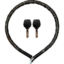 Aesco Yuma YM-752 Motorsiklet Kilidi Anahtarlı Körüklü Siyah ( Boy : 120CM-ÇAP : 22MM ) - Lisinya