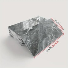 Aesco Gri Mermer Desenli Alüminyum Plastik Duvar Sticker - Lisinya