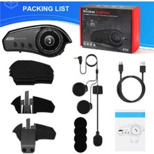 Aesco BT35 Kask Kulaklık Bluetooth 5.0 Motosiklet Interkom Su Geçirmez Kablosuz Kulaklık - Lisinya