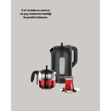 Aesco Cam Demlikli 20 Bardak Kapasiteli Elektrikli Çaycı - Lisinya