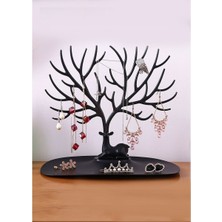 Aesco Siyah Geyik Mücevher Organizeri - Geyik Şeklinde Yüzük Küpe Kolye Düzenleyici - Lisinya