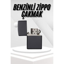 Aesco Hediyelik Zarif Model Siyah Benzinli Çakmak - Lisinya