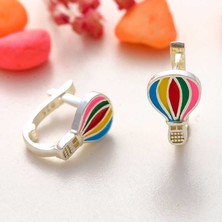 Tienda Elegante Gümüş Kapadokya Balon Çocuk Küpesi