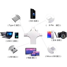 Aesco Otg 4in1 Cep Telefonu Çok Fonksiyonlu USB Flash Bellek 64 GB Type-C, Micro Sd ve Kart Okuyucu - Lisinya