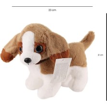 Aesco Sesli Peluş Köpek - 2309033 - Kahverengi-Beyaz (Lisinya)