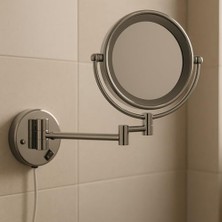 Liora Arkitekta A44010 Makyaj Tıraş Aynası, Ledli, Krom