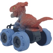 Aesco Sürtmeli Dinazor Arabalar 12 cm - H-20 - Parasaurolophus - Mavi (Lisinya)