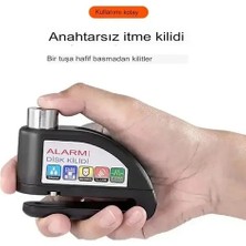 Aesco Alarmlı Disk Kilidi Motorsiklet Scooter Bisiklet Sesli Alarm 110 Desibel Yüksek Ses - Lisinya