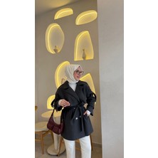 Mabel Giyim Kaşe Kaban Antrasit DRC-0073