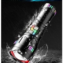 Aesco Pro F-3002 Alüminyum Tg LED Gece Şeritli Type-C Şarjlı El Feneri - Lisinya