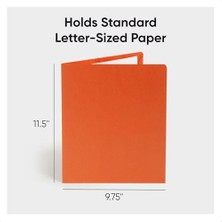 Liora Iki Cepli Ağır Klasör, Mektup Boyutu, Turuncu, Kutu Başına 25 (87858)