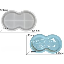 Hobiflex Silikon Kalıp Ithal Ikili Yuvarlak Muhtelif Altlık Tabak Kalıp Epoksi Reçine Kalıp HB195-0122