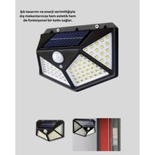 Aesco Güneş Enerjili Aydınlatma 100 LED Sensörlü Solar Dış Mekan Lamba - Lisinya