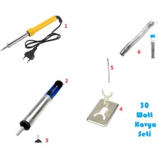 Aesco Havya Lehim Set 30 W - 6 Parça Lehim Seti - Lisinya