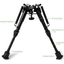 Aesco -Üstün Metal Alaşım Bipod Çatalayak ( Lisinya )