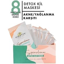 Liora Polente Natural - Spirulina Yosunlu Detoks Kil Maskesi (8 Adet x 8 Ml)
