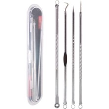 Aesco 4 Lü Kutulu Paslanmaz Komedon Akne - Siyah Nokta Temizleyici Set - Lisinya