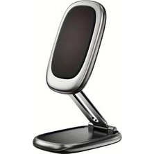 Liora 360 Derece Dönebilen Alaşımlı Metal Katlanabilir Mıknatıslı Magnetik Masaüstü ve Araç Içi Cam ve Göğüse Yapışabilen Kutu Içerişindeki Metal Aparatlar Ile Beraber Telefon Tutucusu ve Telefon Standı 033