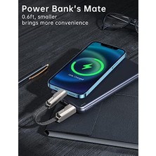 Liora 4'ü 1 Arada USB C Kablosu [45W Hızlı Şarj ve Veri Senkronizasyonu] Düz Örgülü USB C - USB C Şarj Kablosu L/tip C/usb A Çoklu Bağlantı Noktaları iPad MacBook Için - 1ft (Shezı