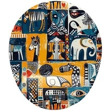 Liora Afrika Desenli Bilek Destekli Mouse Pad