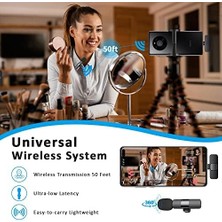 Liora Maybesta Bilgisayar Için Profesyonel Kablosuz Yaka Yaka Mikrofonu - Kablosuz Yönlü Kondenser Kayıt Mikrofonu USB C Arayüzü ile Röportaj Video Podcast Vlog Youtube